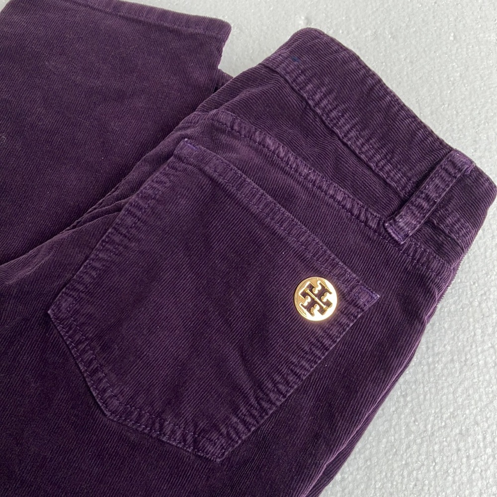 Tory Burch corduroy purple  pants size 25 Super skinny Jean style 32111218 - Picture 4 of 10